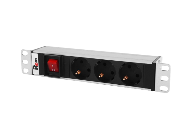 Блок розеток Rem-10 без шнура с выкл. R-10-3S-V-220-Z